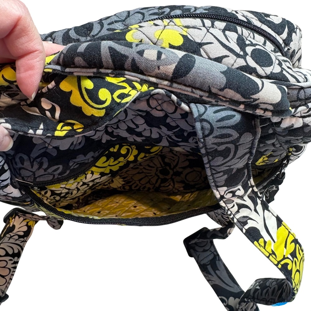 Vera Bradley Quilted Backpack Baroque Retired Pattern Bag Travel Laptop School - Picture 5 of 10
